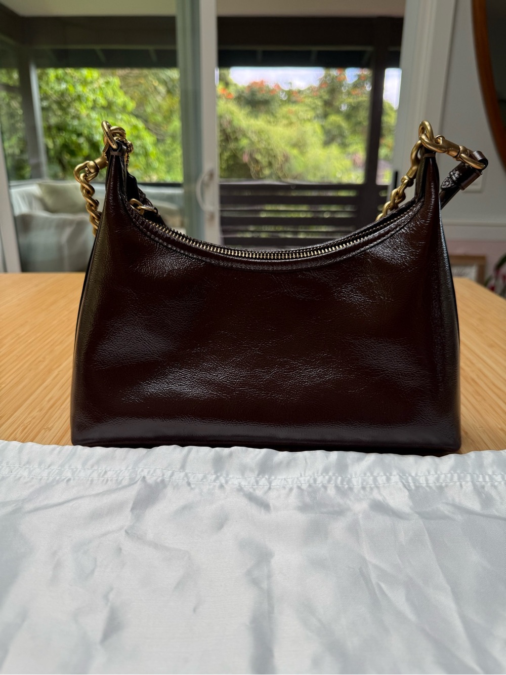 Coach Juliet Shoulder Bag 25 Glovetanned Leather Brass/Maple - Picture 8 of 12